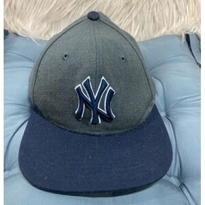 New Era New York Yankees Wool blend Snapback cap Charcoal Navy Blue OSFM Mens